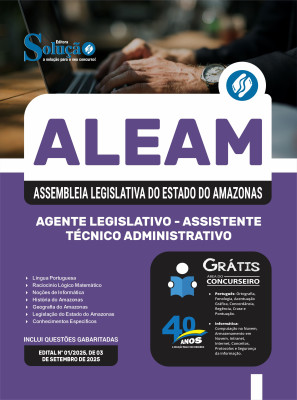 Apostila ALEAM 2025 - Agente Legislativo - Assistente Técnico Administrativo - Imagem 3