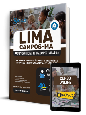 Apostila Prefeitura de Lima Campos-MA 2025 - Professor de Educação Infantil e das Séries Iniciais do Ensino Fundamental (1º ao 5º ano) - Imagem 1