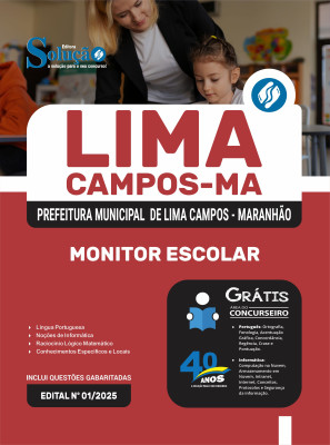 Apostila Prefeitura de Lima Campos-MA 2025 - Monitor Escolar - Imagem 3