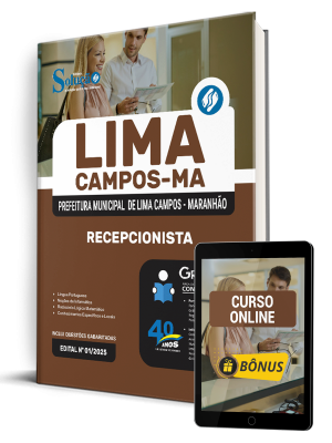 Apostila Prefeitura de Lima Campos-MA 2025 - Recepcionista - Imagem 1