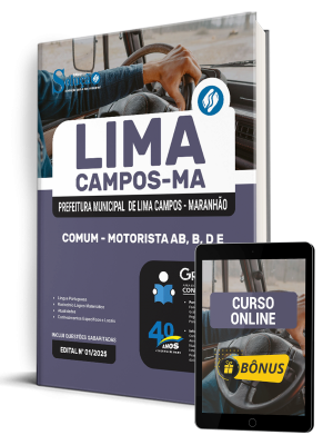 Apostila Prefeitura de Lima Campos-MA 2025 - Comum - Motorista AB, B, D e E - Imagem 1
