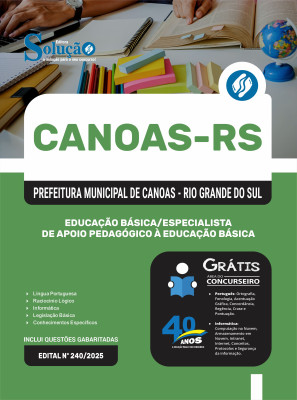 Apostila Prefeitura de Canoas-RS 2025 - Especialista de Educação Básica/Especialista de Apoio Pedagógico à Educação Básica - Imagem 3