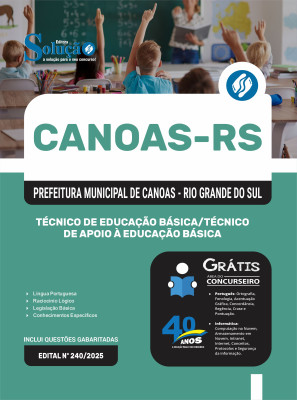 Apostila Prefeitura de Canoas-RS 2025 - Técnico de Educação Básica/Técnico de Apoio à Educação Básica - Imagem 3
