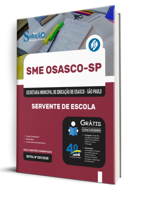 Apostila SME-Osasco-SP 2025 - Servente de Escola - Imagem 2