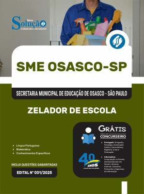 Apostila SME-Osasco-SP 2025 - Zelador de Escola - Imagem 3