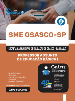 Apostila SME-Osasco-SP 2025 - Professor Adjunto de Educação Básica I - Imagem 3