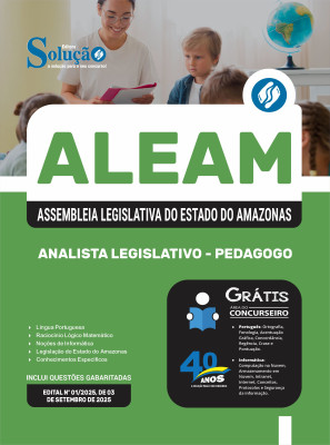 Apostila ALEAM 2025 - Analista Legislativo - Pedagogo - Imagem 3