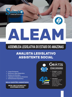 Apostila ALEAM 2025 - Analista Legislativo - Assistente Social - Imagem 3