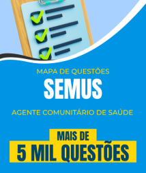 Capa Mapa de Questões Online - SEMUS - Agente Comunitário de Saúde - 5 Mil Questões