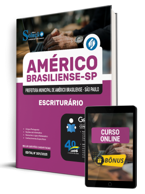 Apostila Prefeitura de Américo Brasiliense - SP 2025 - Escriturário - Imagem 1