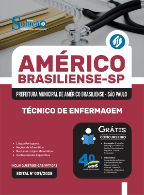 Apostila Prefeitura de Américo Brasiliense - SP 2025 - Técnico de Enfermagem - Imagem 3