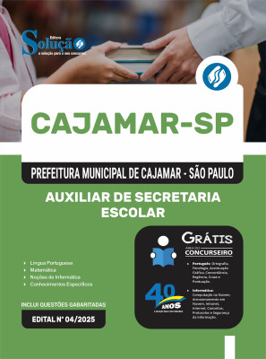 Apostila Prefeitura de Cajamar - SP 2025 - Auxiliar de Secretaria Escolar - Imagem 3