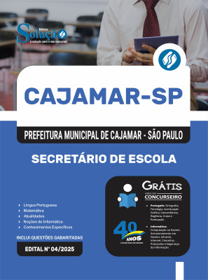 Apostila Prefeitura de Cajamar - SP 2025 - Secretário de Escola - Imagem 3