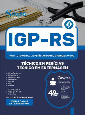 Apostila IGP-RS 2025 - Técnico em Perícias - Técnico em Enfermagem - Imagem 3