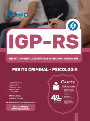 Apostila IGP-RS 2025 - Perito Criminal - Psicologia - Imagem 3