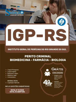 Apostila IGP-RS 2025 - Perito Criminal - Biomedicina - Farmácia - Biologia - Imagem 3
