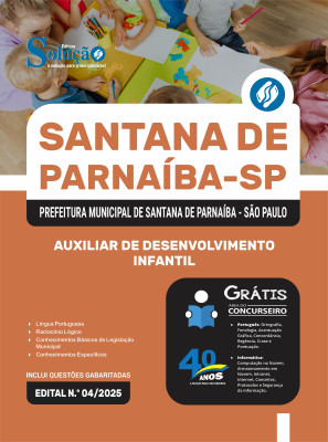 Apostila Prefeitura de Santana de Parnaíba - SP 2025 - Auxiliar de Desenvolvimento Infantil - Imagem 3