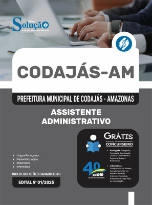 Apostila Prefeitura de Codajás-AM 2025 - Assistente Administrativo - Imagem 3