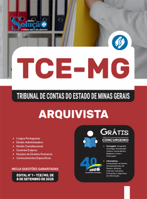 Apostila TCE-MG 2025 - Arquivista - Imagem 3
