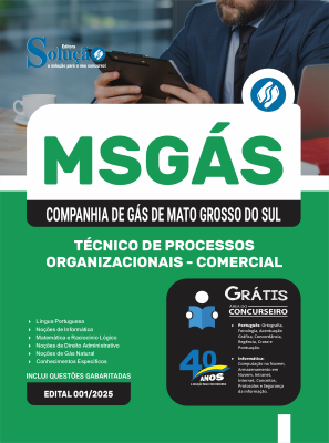 Apostila MSGÁS 2025 - Técnico de Processos Organizacionais - Comercial - Imagem 3