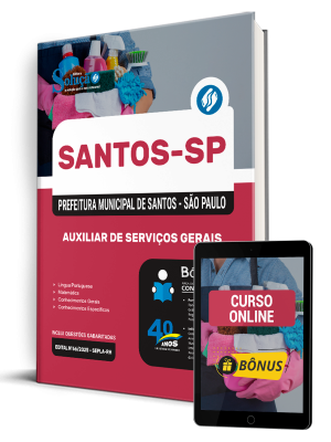 Apostila Prefeitura de Santos - SP 2025 - Auxiliar de Serviços Gerais - Imagem 1