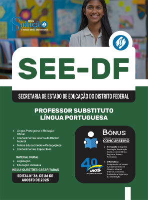 Apostila SEE-DF 2025 - Professor Substituto - Língua Portuguesa - Imagem 3