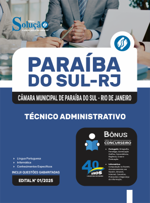 Apostila Câmara de Paraíba do Sul-RJ 2025 - Técnico Administrativo - Imagem 3