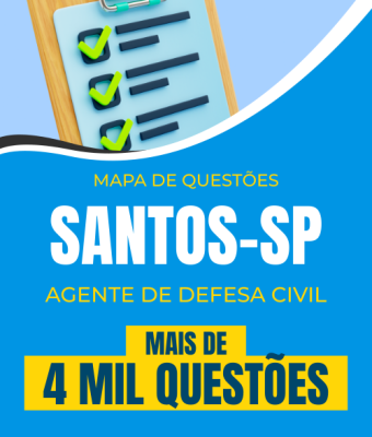 Mapa de Questões Online - Pref. Santos-SP - Agente de Defesa Civil - 4 Mil Questões - Imagem 1
