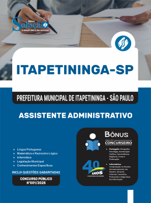 Apostila Prefeitura de Itapetininga - SP 2025 - Assistente Administrativo - Imagem 3