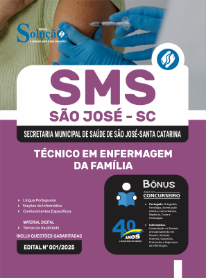 Apostila Prefeitura de São José - SC 2025 - Técnico em Enfermagem da Família - Imagem 3