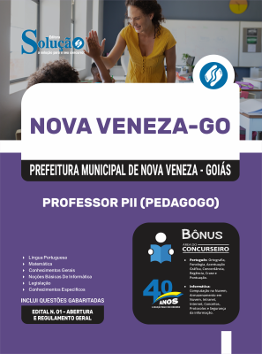 Apostila Prefeitura de Nova Veneza-GO 2025 - Professor PII - Pedagogo - Imagem 3