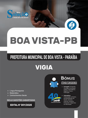 Apostila Prefeitura de Boa Vista-PB 2025 - Vigia - Imagem 3