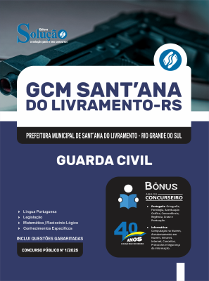 Apostila Prefeitura de Sant'ana do Livramento-RS 2025 - Guarda Civil Municipal - Imagem 3