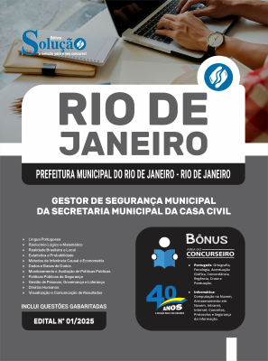 Apostila Prefeitura de Rio de Janeiro - RJ 2025 - Gestor de Segurança Municipal da Secretaria Municipal da Casa Civil - Imagem 3