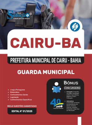 Apostila Prefeitura de Cairu - BA 2025 - Guarda Municipal - Imagem 3