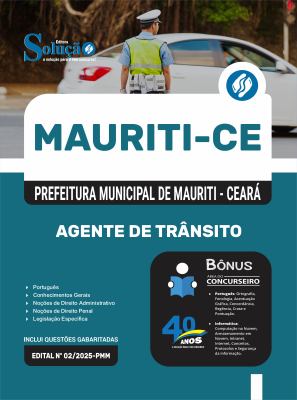 Apostila Prefeitura de Mauriti-CE 2025 - Agente de Trânsito - Imagem 3