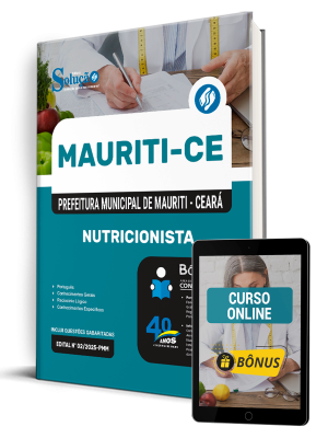 Apostila Prefeitura de Mauriti-CE 2025 - Nutricionista - Imagem 1