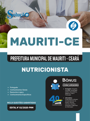 Apostila Prefeitura de Mauriti-CE 2025 - Nutricionista - Imagem 3