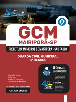 Apostila Prefeitura de Mairiporã - SP 2025 - Guarda Civil Municipal de 3ª Classe - Imagem 3