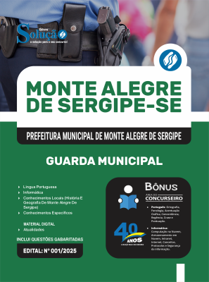 Apostila Prefeitura de Monte Alegre-SE em PDF 2026 - Guarda Municipal - Imagem 1