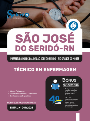 Apostila Prefeitura de São José do Seridó-RN 2026 em PDF - Técnico em Enfermagem - Imagem 1