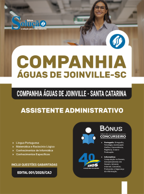 Apostila Companhia Águas de Joinville - SC 2025 - Assistente Administrativo(a) - Imagem 3