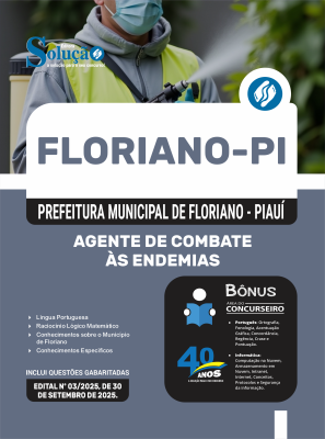 Apostila Prefeitura de Floriano-PI 2025 - Agente de Combate às Endemias - Imagem 3