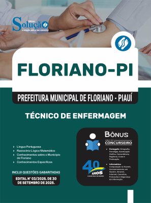 Apostila Prefeitura de Floriano-PI 2025 - Técnico de Enfermagem - Imagem 1