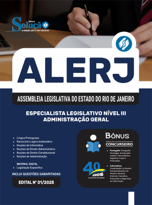 Apostila ALERJ 2025 - Especialista Legislativo Nível III - Administração Geral - Imagem 3