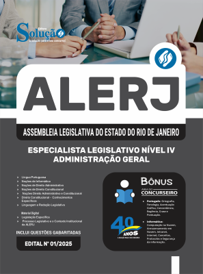 Apostila ALERJ 2025 - Especialista Legislativo Nível IV - Administração Geral - Imagem 3