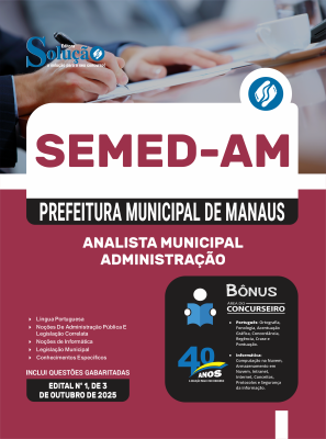Apostila SEMED-AM 2025 - Analista Municipal - Administração - Imagem 3