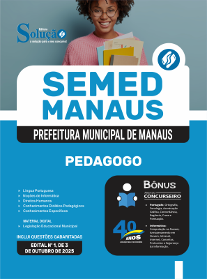 Apostila SEMED MANAUS 2026 em PDF - Pedagogo - Imagem 1