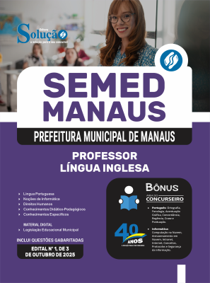 Apostila SEMED MANAUS 2025 - Professor - Língua Inglesa - Imagem 3