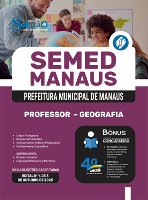 Apostila SEMED MANAUS 2025 - Professor - Geografia - Imagem 3